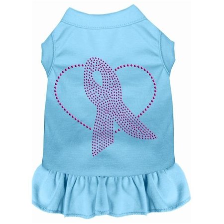 PETPAL Pink Ribbon Rhinestone Dress for Dogs; Baby Blue - Extra Large PE790767